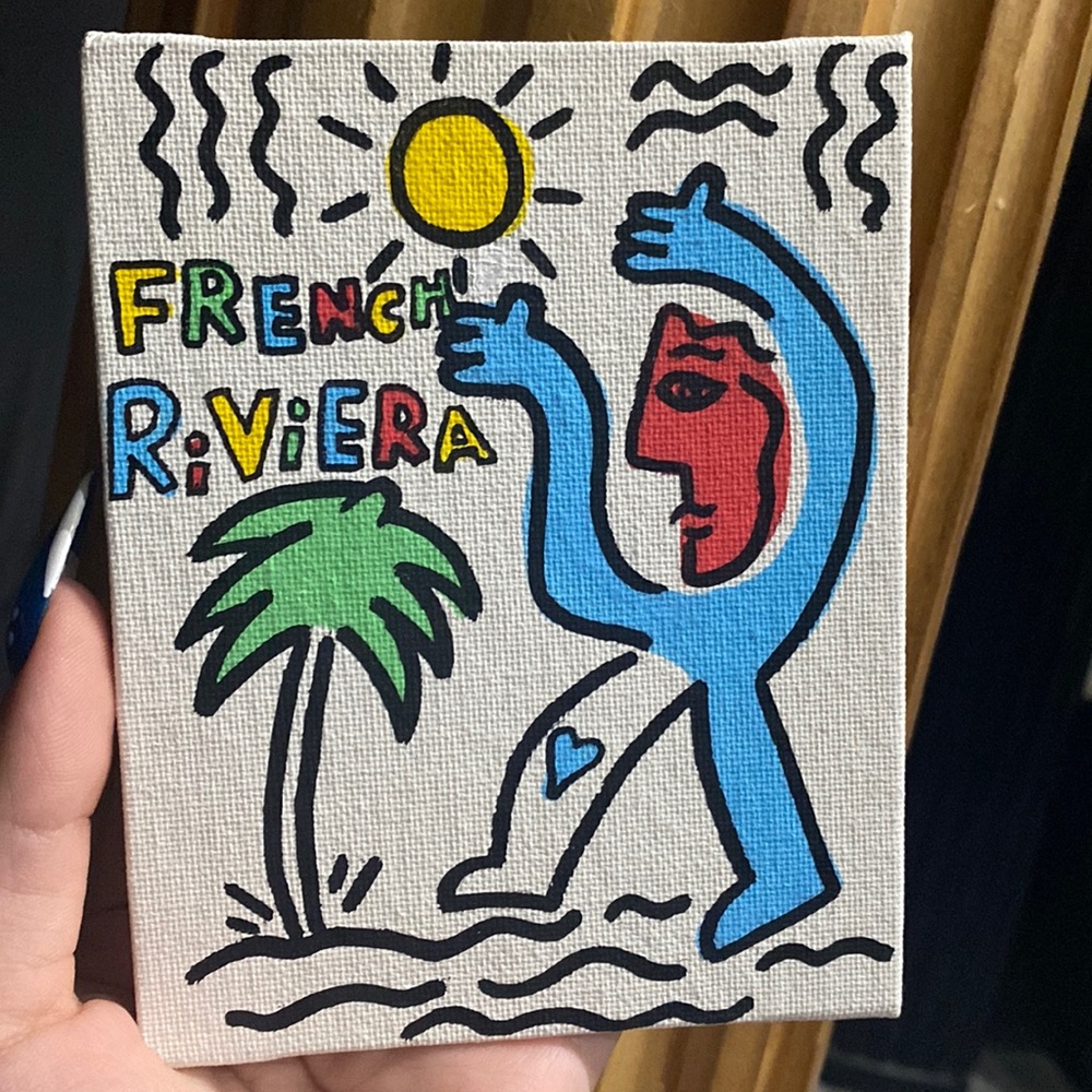 FRENCH RIVIERA ~ HAND PAINTED | SUPPORT A LOCAL ARTIST